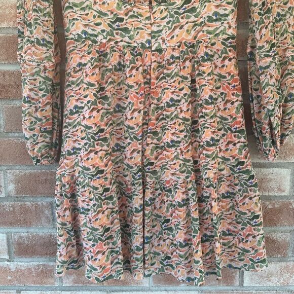 Scotch & Soda Pastel Print Dress Women’s Small Balloon Sleeve Keyhole Back - Picture 9 of 9